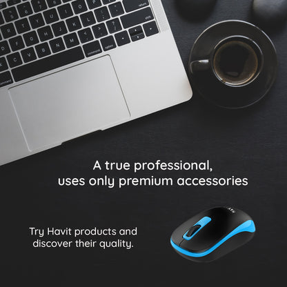 Trådlös mus HAVIT MS626GT, 1200DPI, Svart Grå