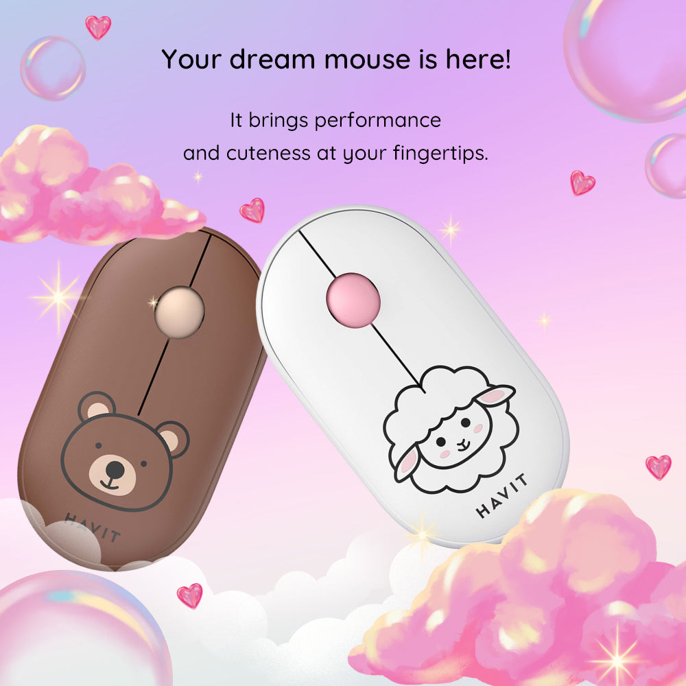 Trådlös mus HAVIT MS75GT Pro, 1600DPI, Brun