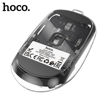 Trådlös mus HOCO GM29, 1600DPI, BT / Wi-Fi, Svart