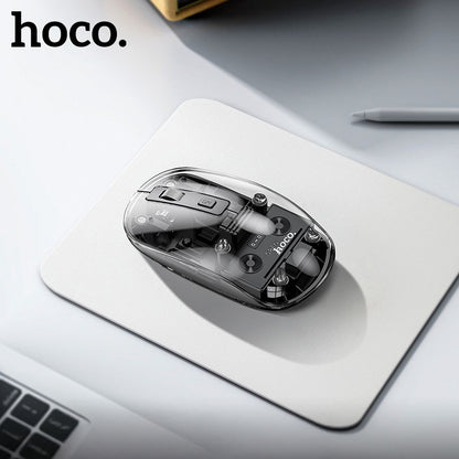 Trådlös mus HOCO GM29, 1600DPI, BT / Wi-Fi, Svart