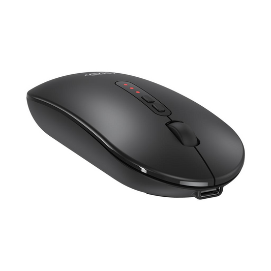 Trådlös mus XO Design M13 Silent Tri-läge, 1600DPI, BT / Wi-Fi, Svart