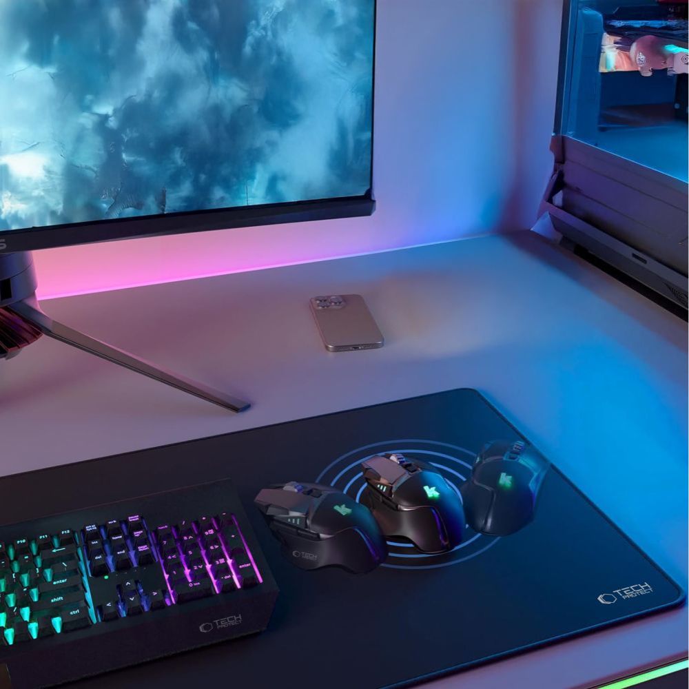 MousePad Tech-Protect A100, 100mm x 500mm, Svart