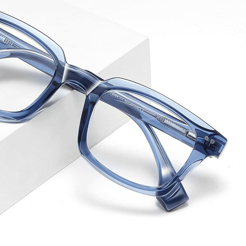 Techsuit LS084 Herrdatorglasögon, Anti-blått ljus, Blå Transparenta