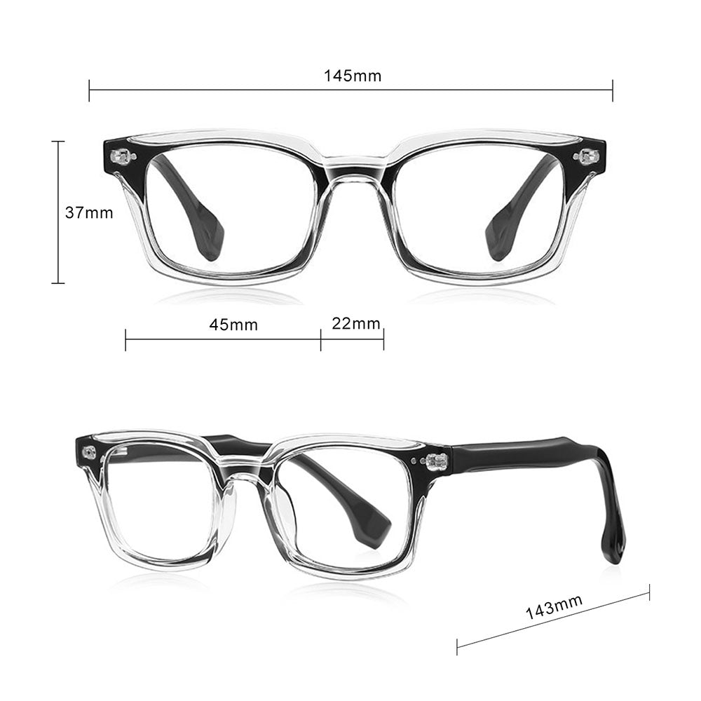 Techsuit LS084 Herrdatorglasögon, Anti-blått ljus, Blå Transparenta