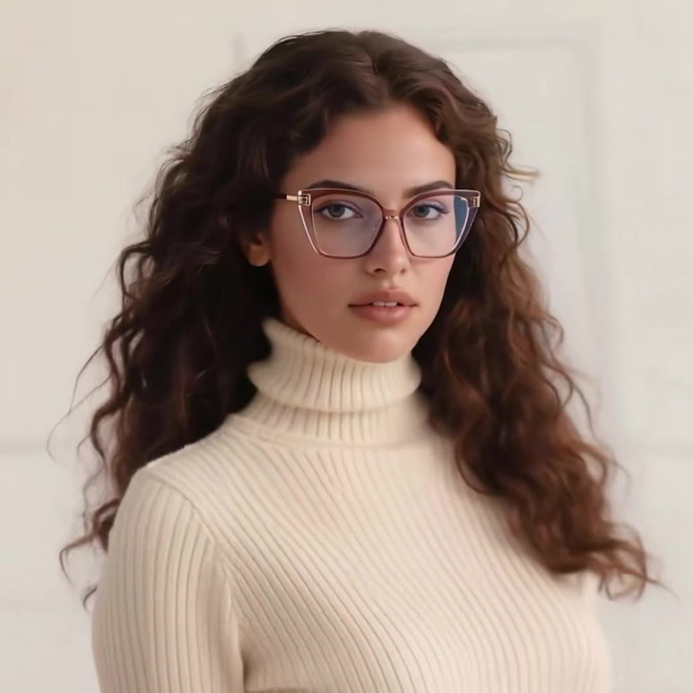 Datorglasögon Dam Techsuit 2260, Anti-Blått Ljus, Svart Guld