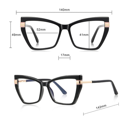 Datorglasögon Dam Techsuit 2269, Anti-Blått Ljus, Svarta