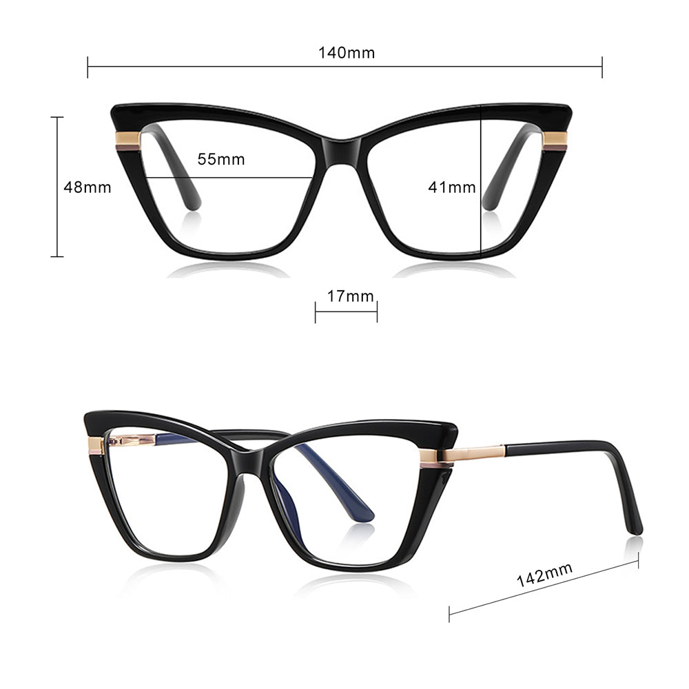 Datorglasögon Dam Techsuit 2271, Anti-Blått Ljus, Ljusbrun