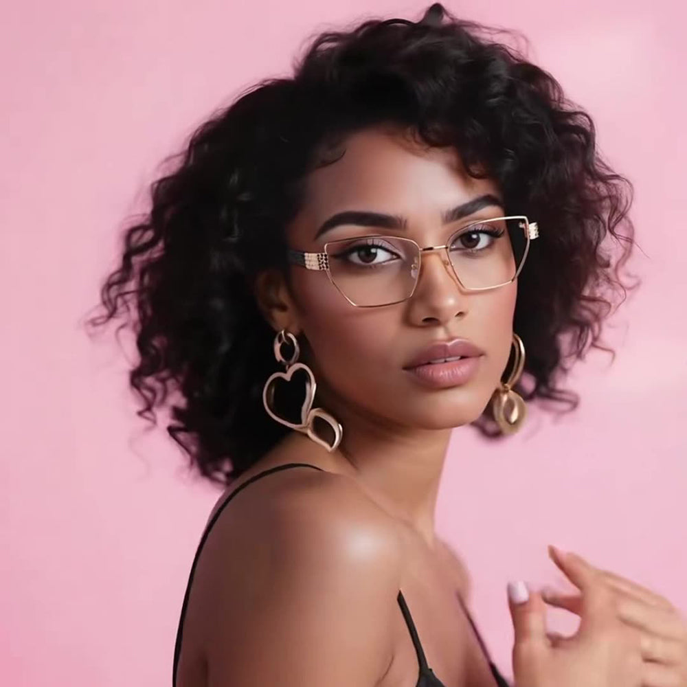 Datorglasögon Dam Techsuit 3162, Anti-Blått Ljus, Guld