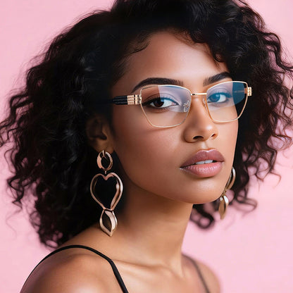 Techsuit 3162 Women's Computer Glasses, Anti-Blue Light, Black