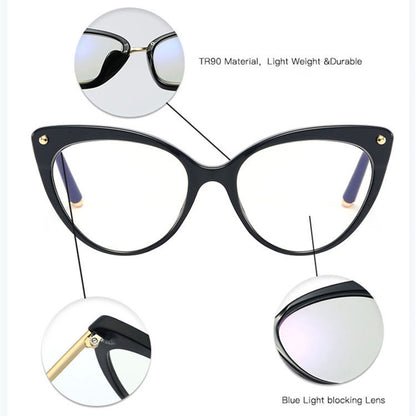 Dams datorglasögon Techsuit F93308, blåljusfilter, svarta, guld och transparenta