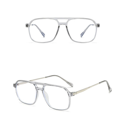 Unisex datorglasögon Techsuit 83092, blåljusfilter, transparenta silverfärgade