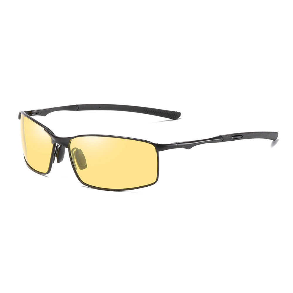 Herrsolglasögon Techsuit 559, Polariserade, UV-skydd, Svart Gula