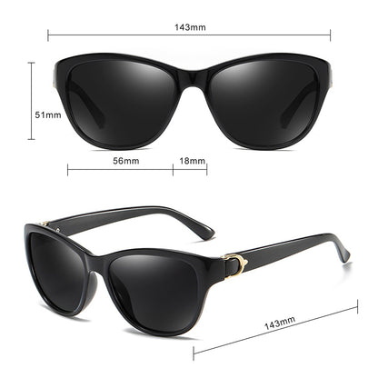 Techsuit A572 Women's Sunglasses, Polarized, UV Protection, Brown White