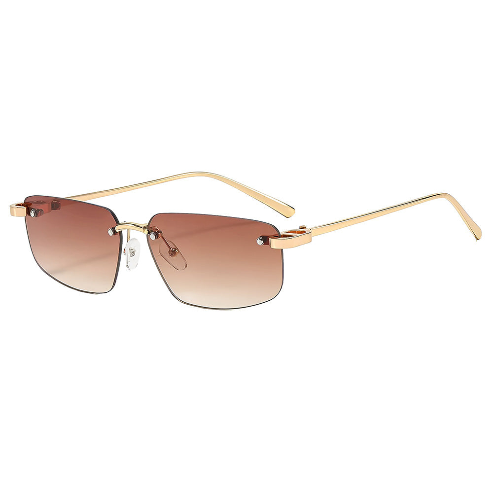 Unisex solglasögon Techsuit S098, guld ljusbrun
