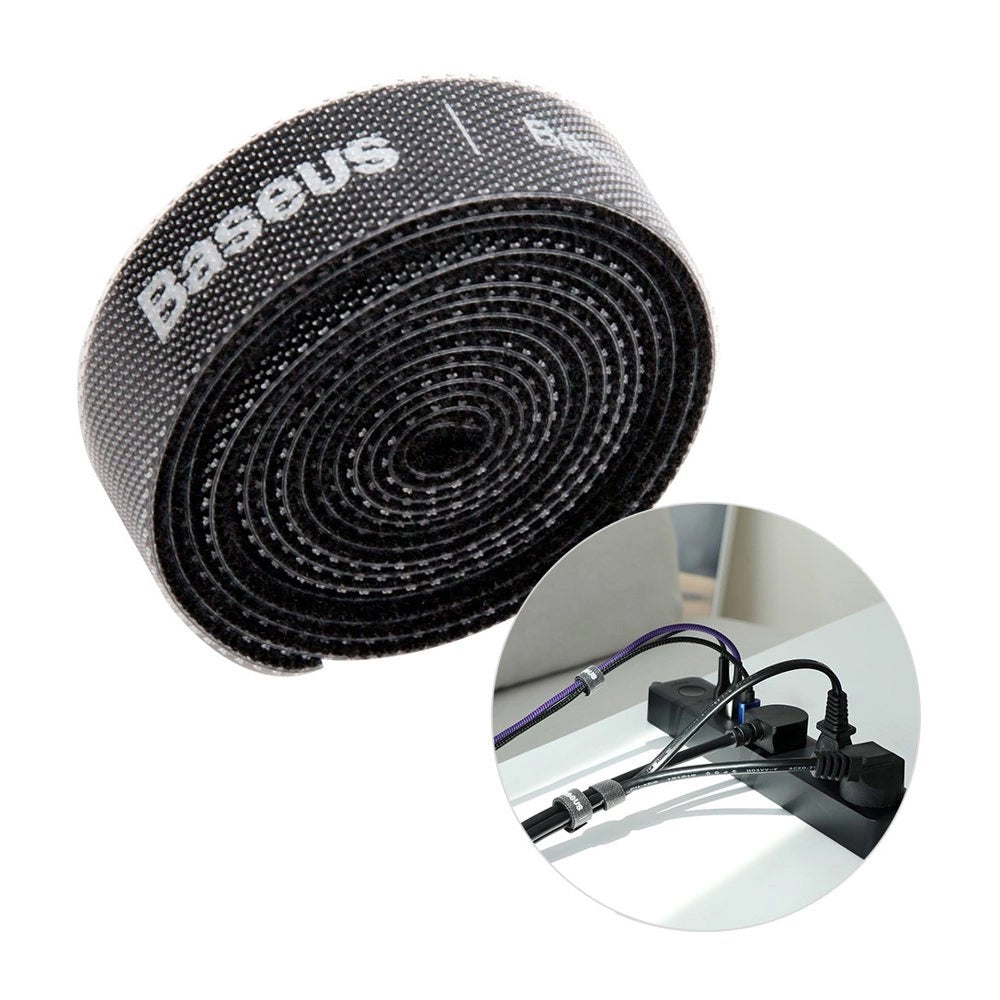 Organisatör för Kablar Baseus Circle, Velcro, 1m, Svart ACMGT-E01