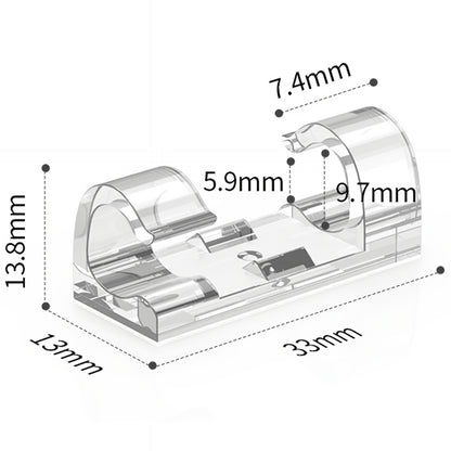 Kabelorganisatör CableCreation CT1001, Set om 50 stycken, Transparent