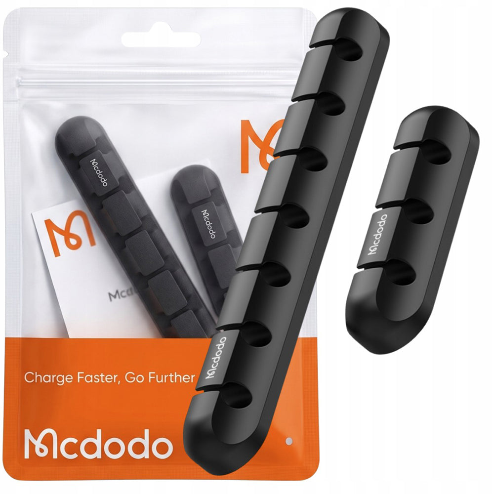 McDodo WF-5960 Kabelorganisatör, Set om 2, Svart
