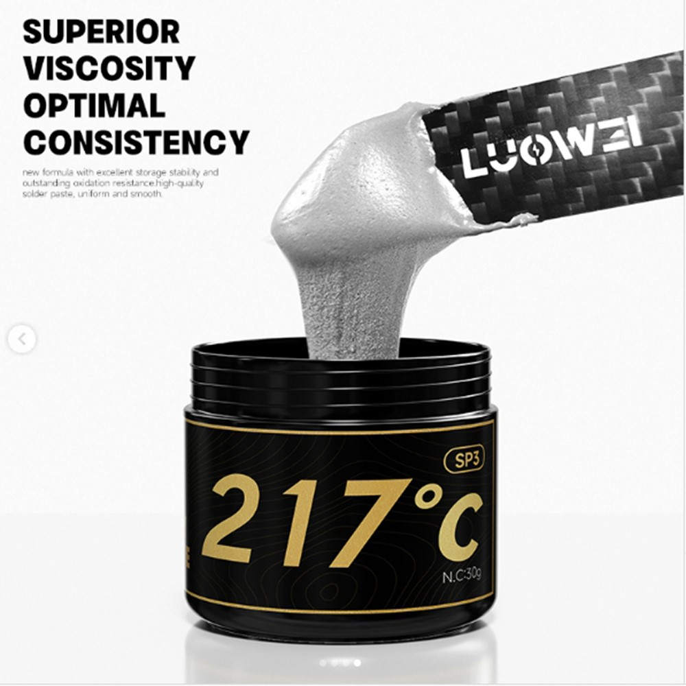 Lödpasta Luowei LW-SP3, 30g, Smältpunkt 217 grader