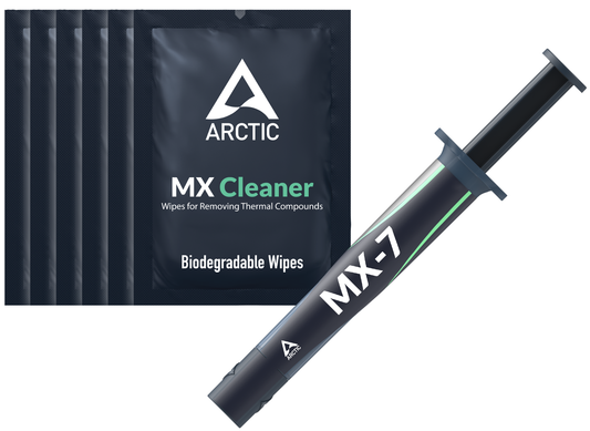 Termiskt ledande pasta ARCTIC MX-7 + MX Cleaner-servetter, Spruttyp, 4g ACTCP00092A