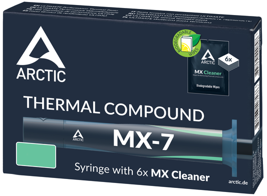 Termiskt ledande pasta ARCTIC MX-7 + MX Cleaner-servetter, Spruttyp, 4g ACTCP00092A