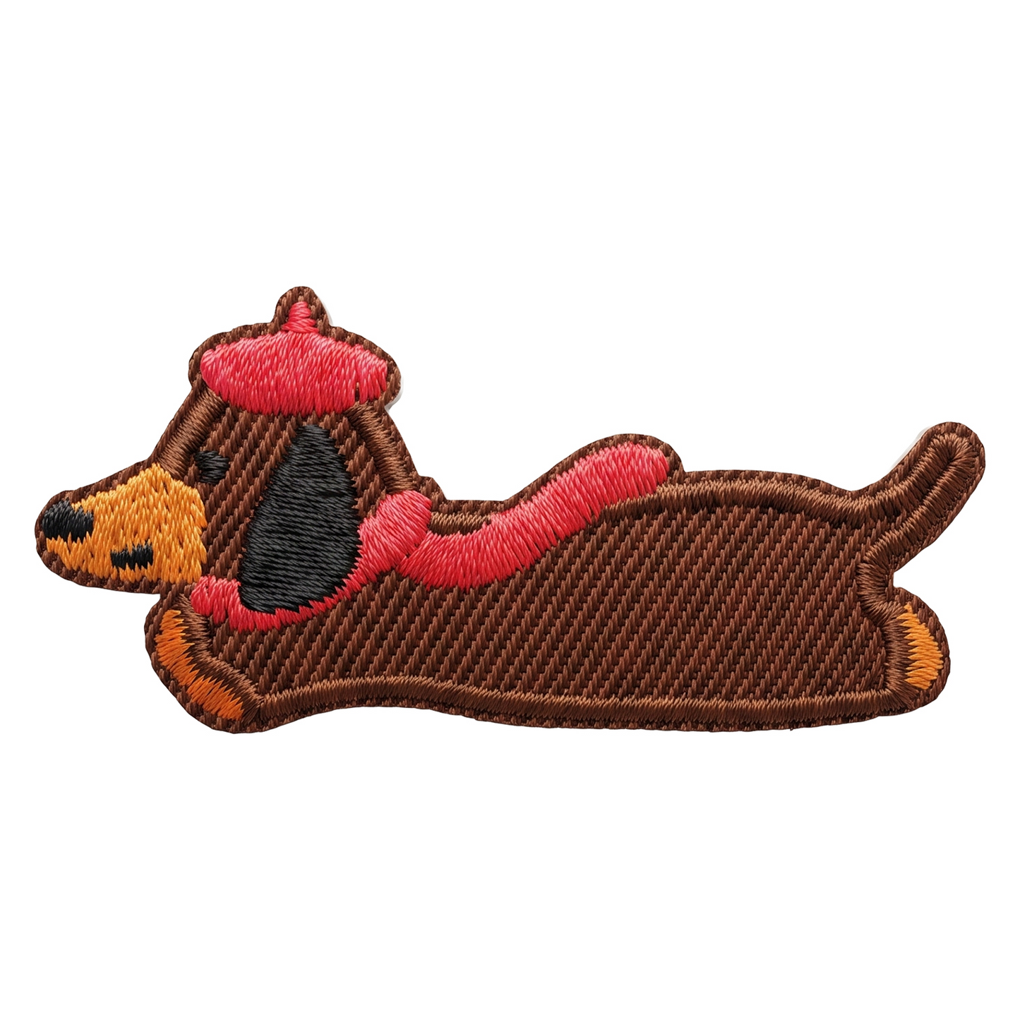 Textilpatch / Textilplåster OEM Dachshund, Set om 3 stycken, Flerfärgad