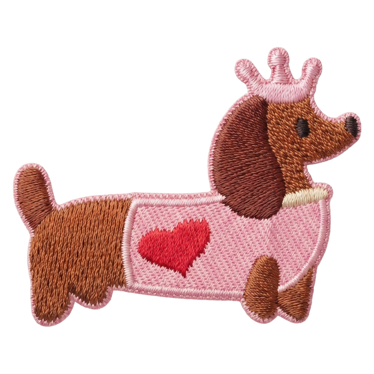 Textilpatch / Textilplåster OEM Dachshund, Set om 3 stycken, Flerfärgad