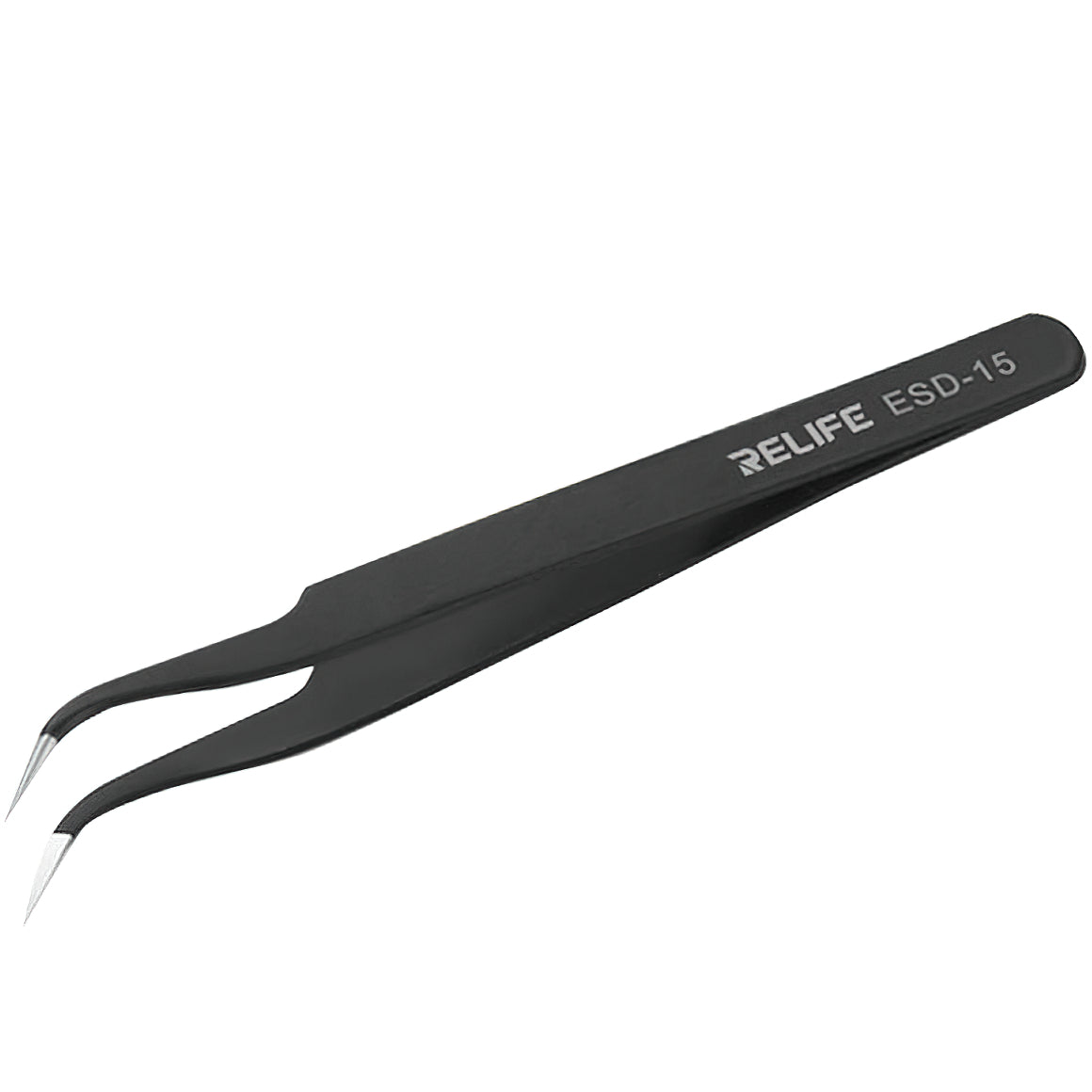 Böjd Pincett Relife RL-ESD-15, Svart