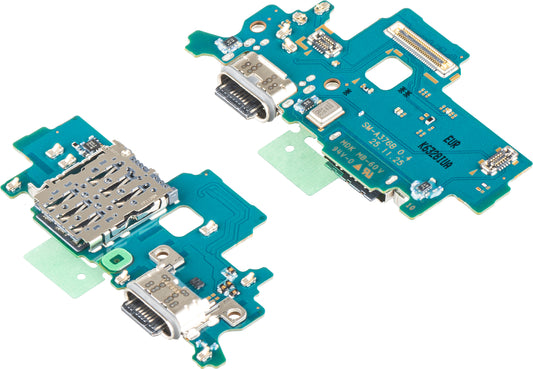 Laddningskontakt Kort - Mikrofon - SIM-kortläsarmodul Samsung Galaxy A37 5G, Service Pack GH96-21038A
