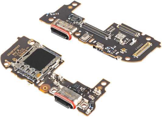 Kretskort med laddningskontakt - Mikrofon - SIM-kortläsarmodul Motorola Edge 70 Pro, Service Pack 5B28C32413