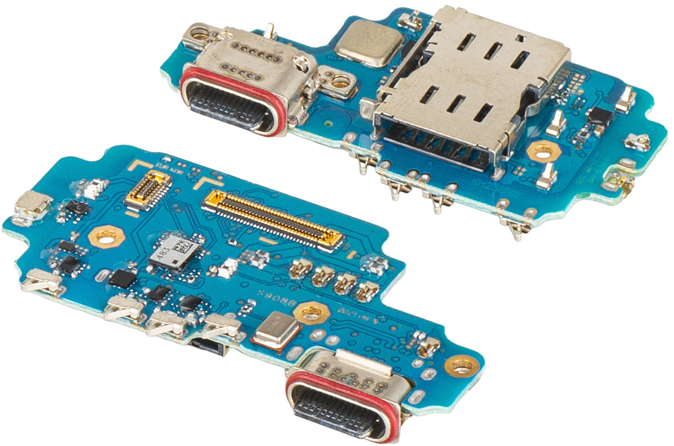 Laddningskontaktkort - Mikrofon - SIM-kortläsarmodul Samsung Galaxy S22 Ultra 5G S908