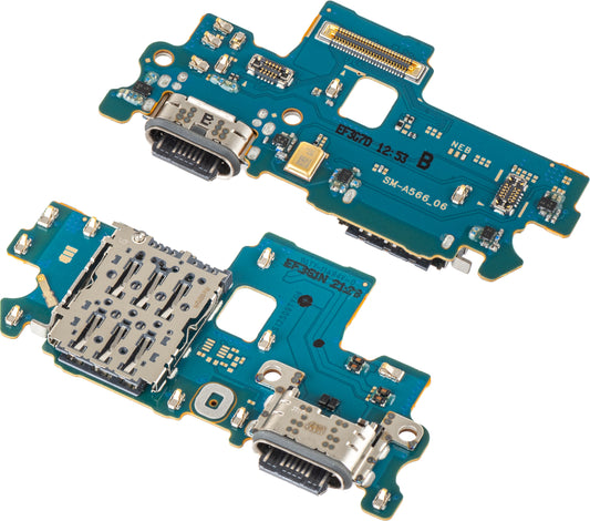 Laddningskontakt Kort - Mikrofon - SIM-kortläsarmodul Samsung Galaxy A56 A566, Service Pack GH96-19091A