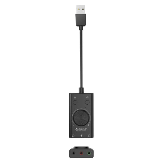 USB-ljudkort Orico SC2, 3 x 3,5 mm Jack, Svart