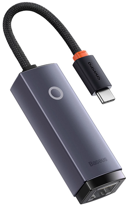 Baseus Lite nätverkskort, RJ45, USB-C, grå WKQX000313