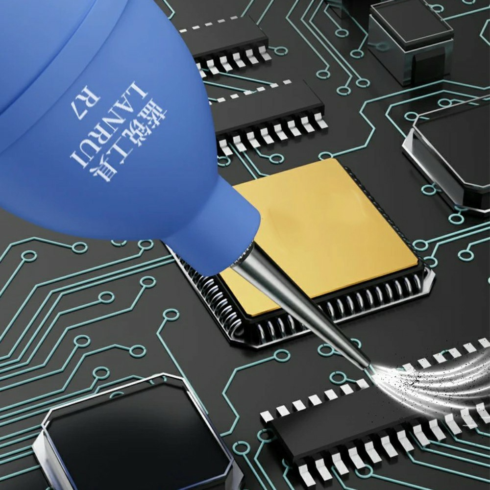 Lanrui R7 luftpump för rengöring av elektroniska enheter, blå