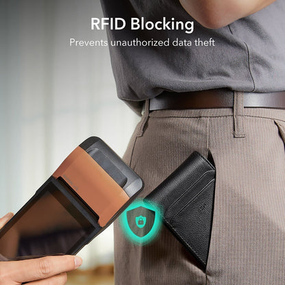 ESR Classic Geo Carbon plånbok med Find My-funktion och RFID-skydd, Svart