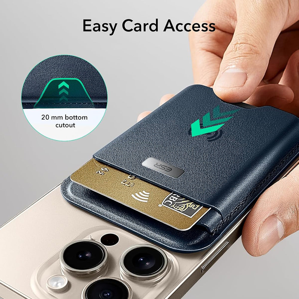 Magsafe plånbok, ESR, Classic Geo, Marinblå