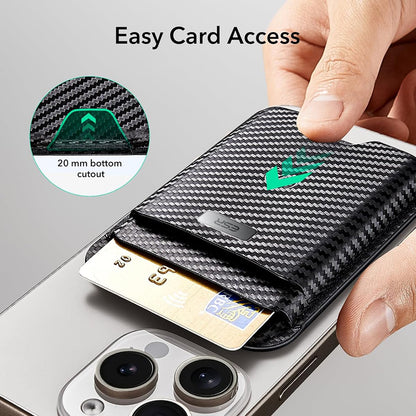 Magsafe-plånbok, ESR, Classic Geo Carbon, Svart