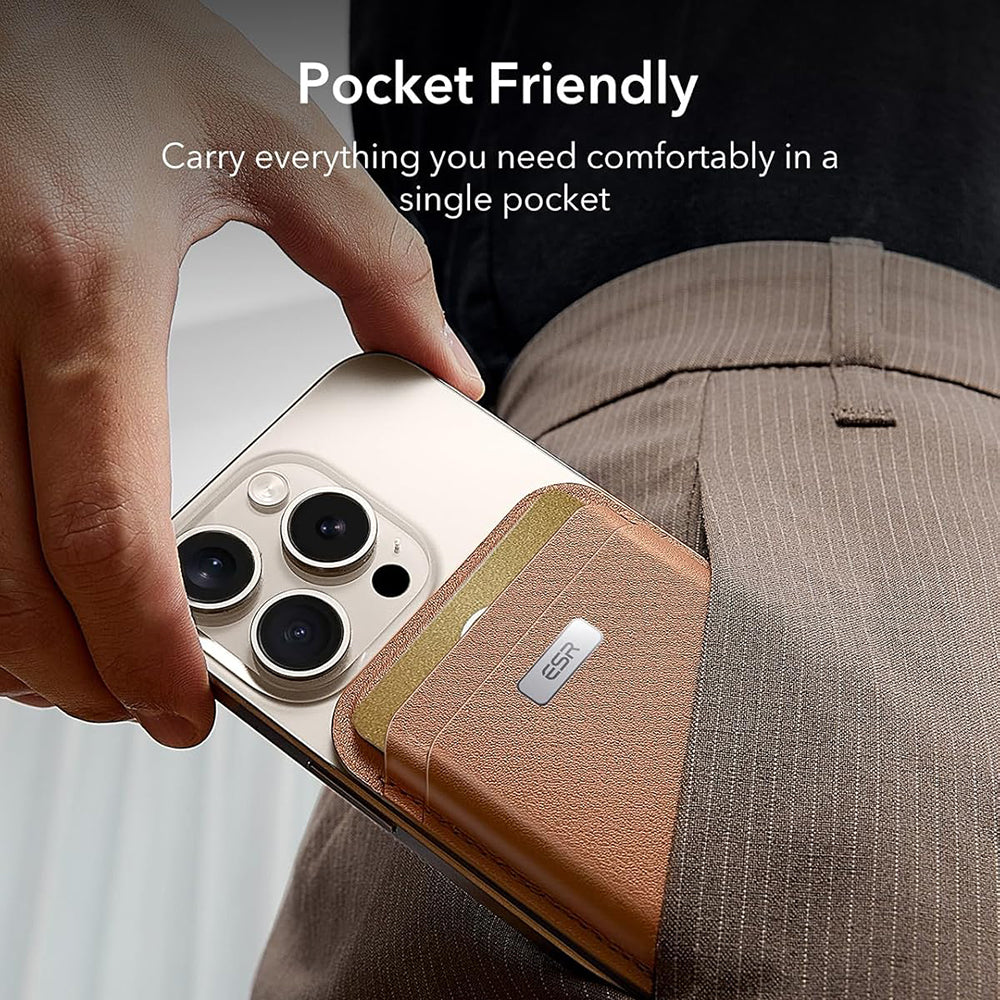 Magsafe plånbok, ESR, Classic Geo, Brun