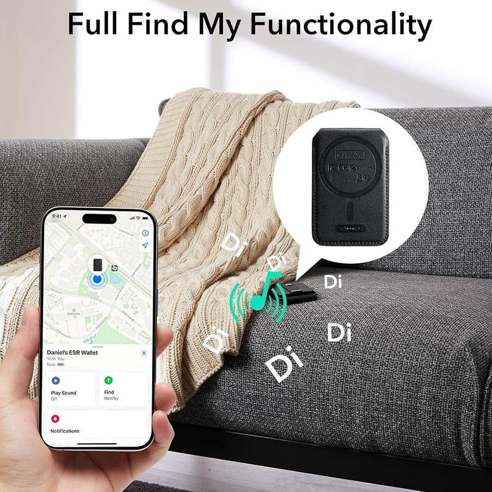 MagSafe-plånbok, ESR, Findy my Wallet 5C, Svart