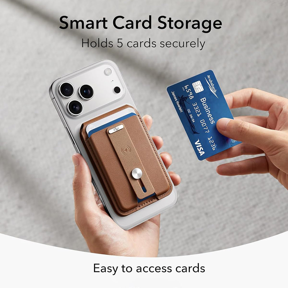 MagSafe-plånbok, ESR, Findy my Wallet 5C, Brun