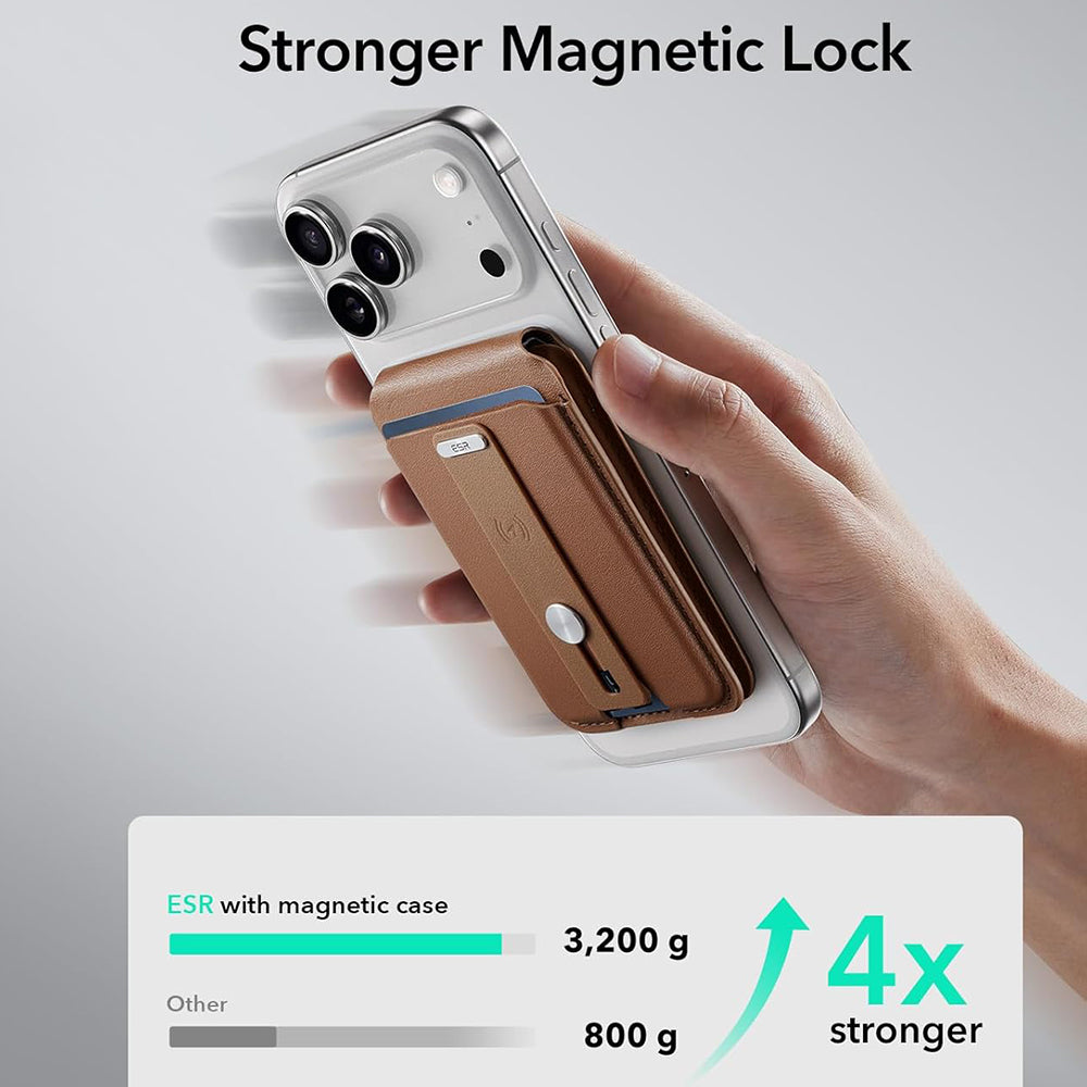 MagSafe-plånbok, ESR, Findy my Wallet 5C, Brun