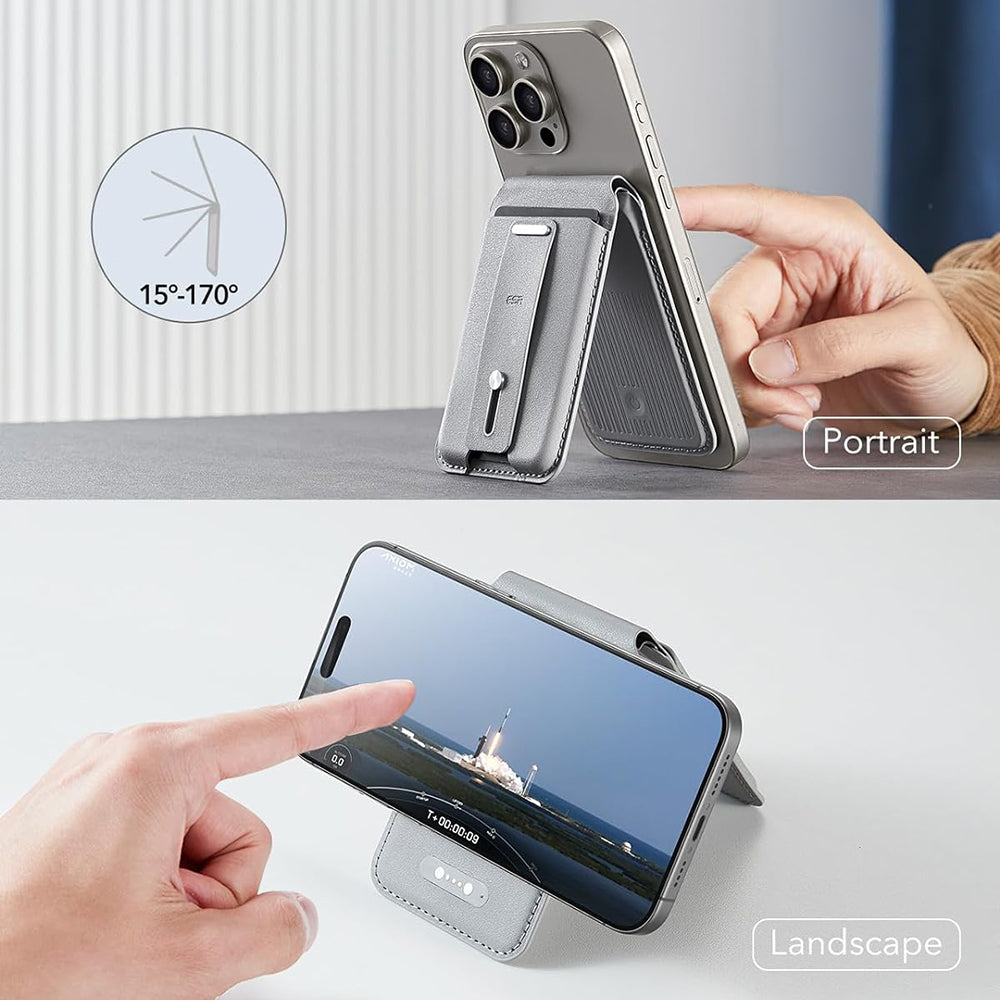 Magsafe plånbok, ESR, Find my Wallet, Grå