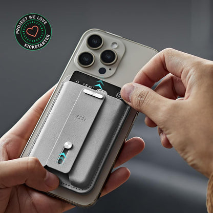 Magsafe plånbok, ESR, Find my Wallet, Grå