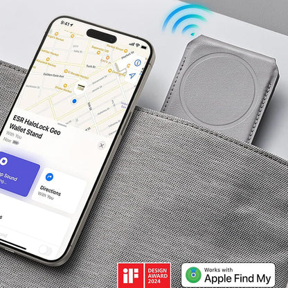 Magsafe plånbok, ESR, Find my Wallet, Grå