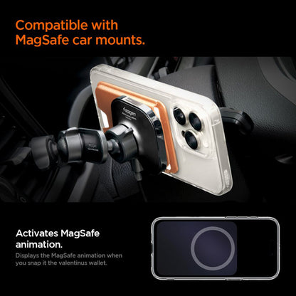 MagSafe-plånbok, Spigen, Valentinus MagFit+, Orange AFA11340