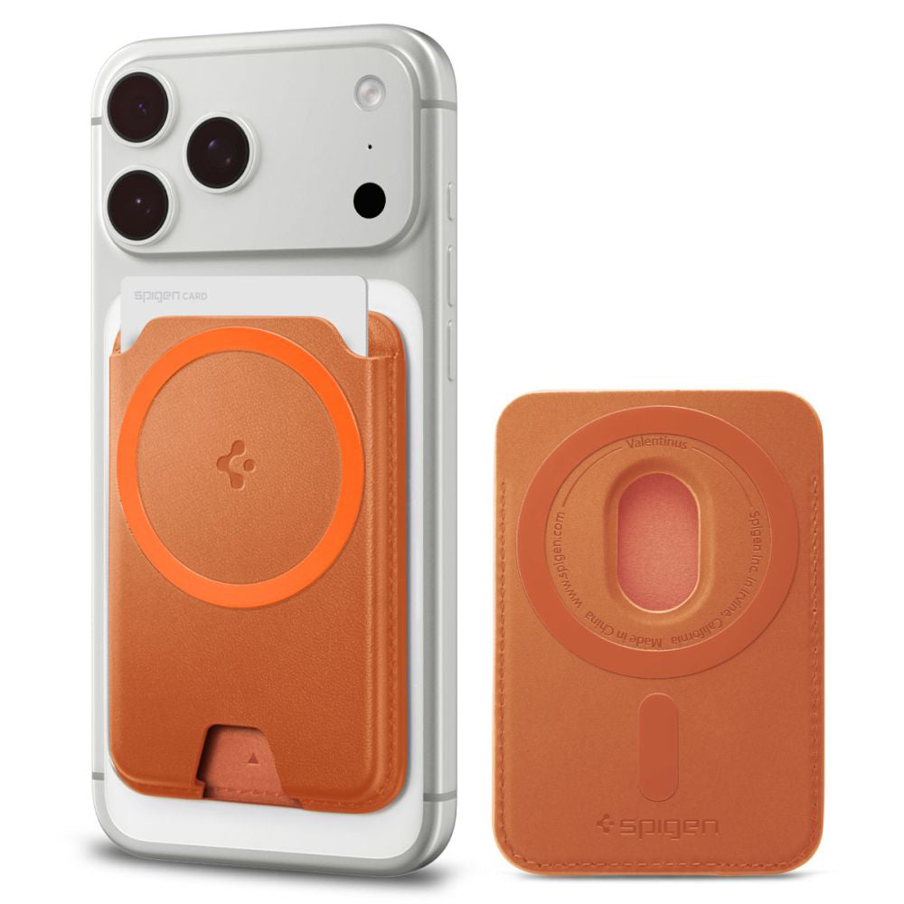 MagSafe-plånbok, Spigen, Valentinus MagFit+, Orange AFA11340