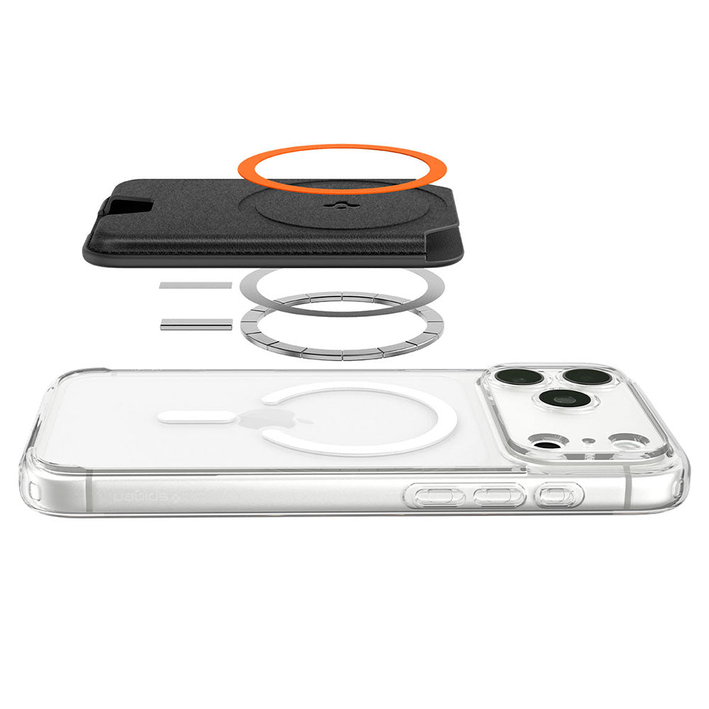 MagSafe-plånbok, Spigen, Valentinus MagFit+, Svart AFA11336