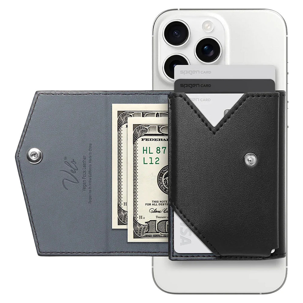 Plånbok Magsafe, Spigen, Valentinus Pro, Svart