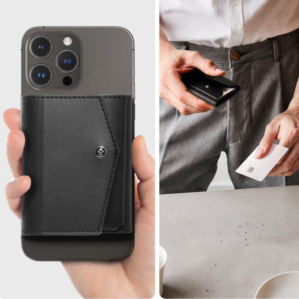 Plånbok Magsafe, Spigen, Valentinus Pro, Svart