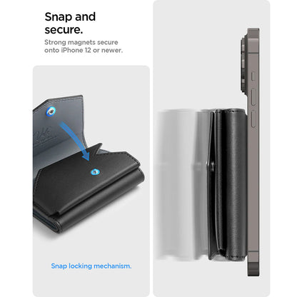 Plånbok Magsafe, Spigen, Valentinus Pro, Svart